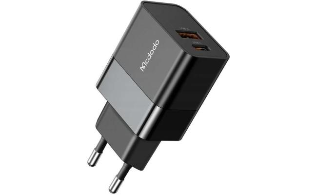 Mcdodo CH-1951 20W Fast Charger with 1x USB Port 1xTYPE-C - Black